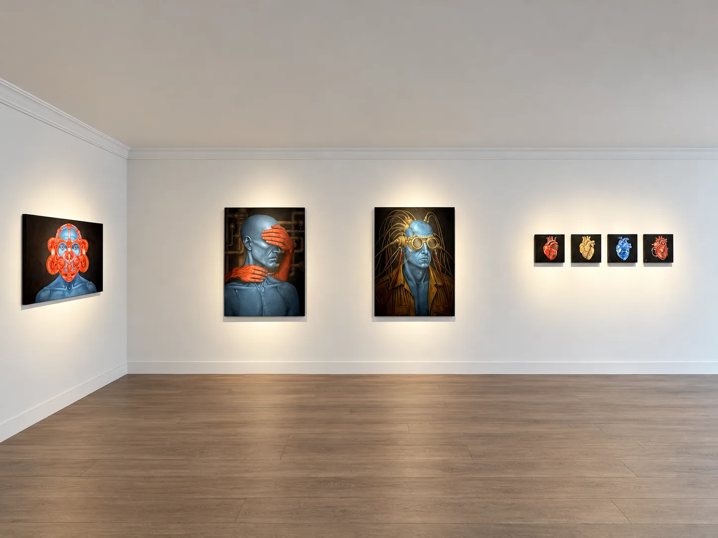 Installation view, Masking the Pulse, Sahar K. Boluki Fine Art Gallery